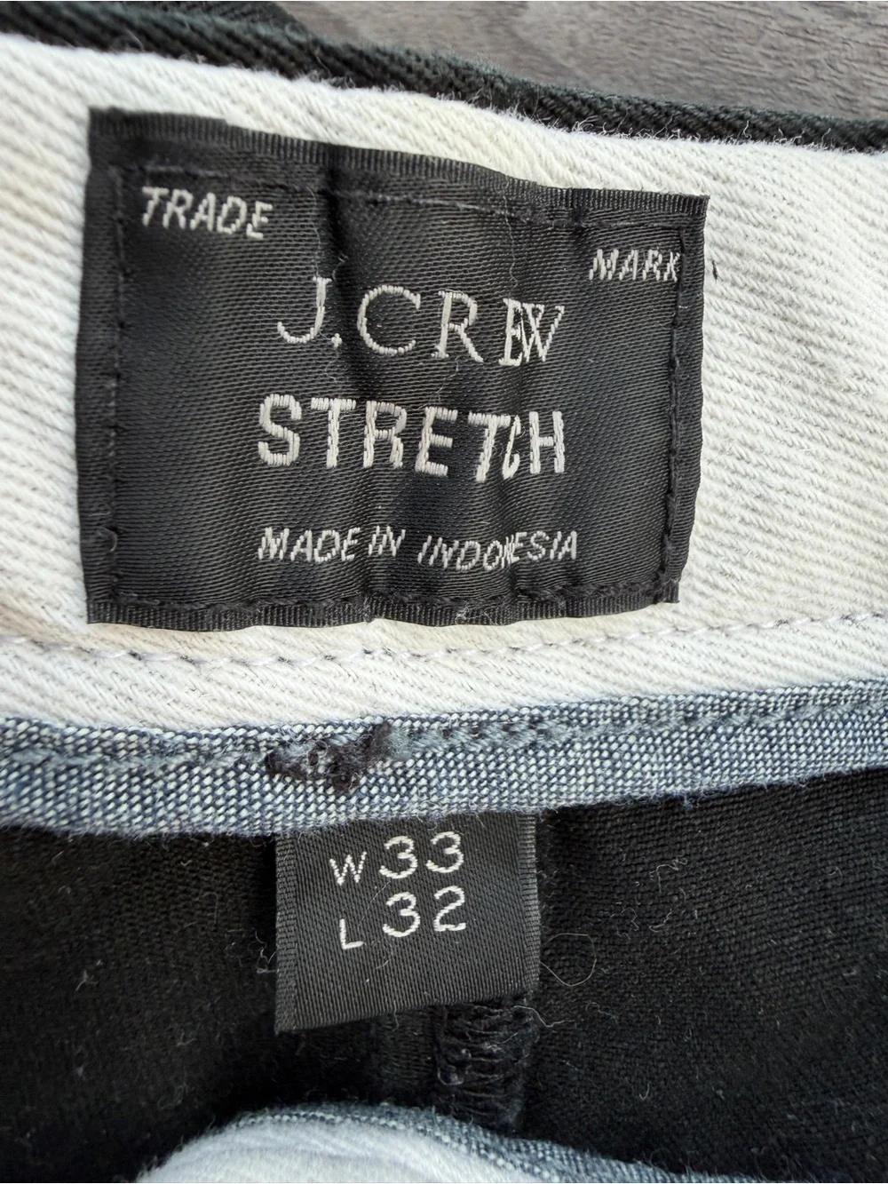 J.Crew Mens 770 Straight Fit Stretch Chino Pants Mens 33x32 Black Flat Front